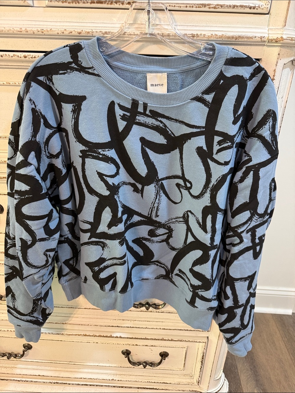 Anthropologie Maeve Heart Sweatshirt size Small EUC